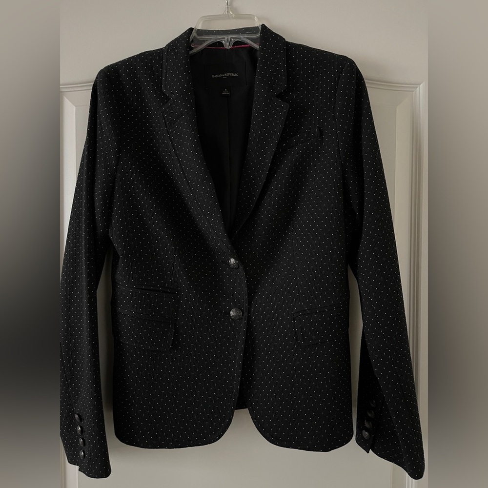 Banana Republic Women’s Black Polka Dot Blazer